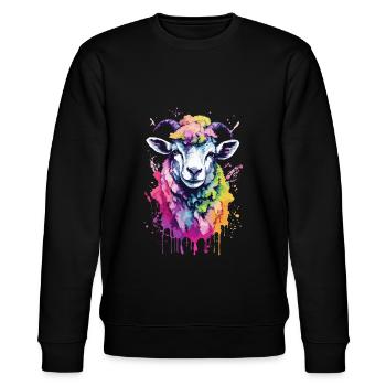 Wird cool süß in buntem und coolem Design - Stanley/Stella Unisex Bio-Sweatshirt CHANGER  - Schwarz - Vorne - Nik (191cm) & Marisol (170cm)