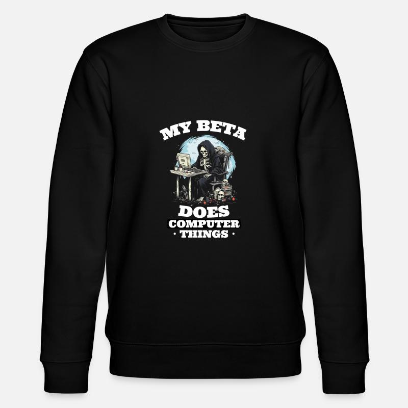 Min beta gør computer ting programmører - Stanley/Stella økologisk unisex-sweatshirt CHANGER  - sort