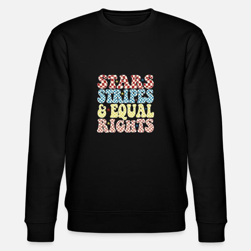 Rayures étoilées et égalité - Sweat bio CHANGER Stanley/Stella Unisexe - noir