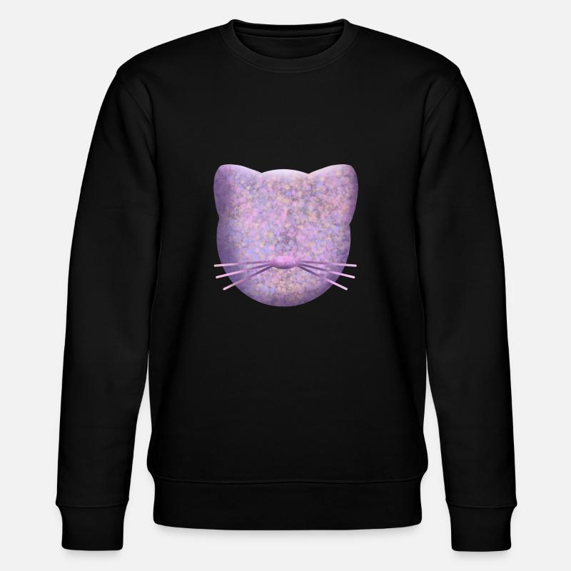 Logo chat violet - Sweat bio CHANGER Stanley/Stella Unisexe - noir
