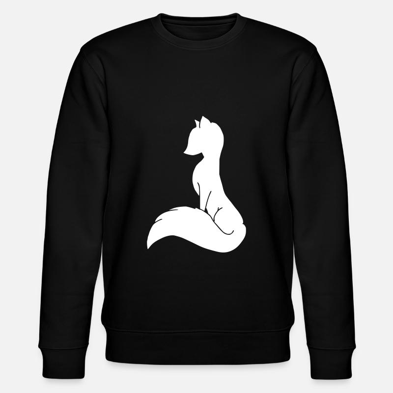 Fuchs Füchsin Silhouette Waldgeist Geschenk - Stanley/Stella Unisex Bio-Sweatshirt CHANGER  - Schwarz