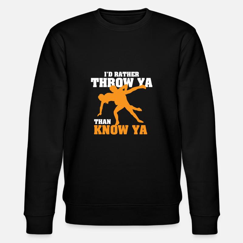 I'd Rather Throw Ya - Stanley/Stella Unisex Bio-Sweatshirt CHANGER  - Schwarz