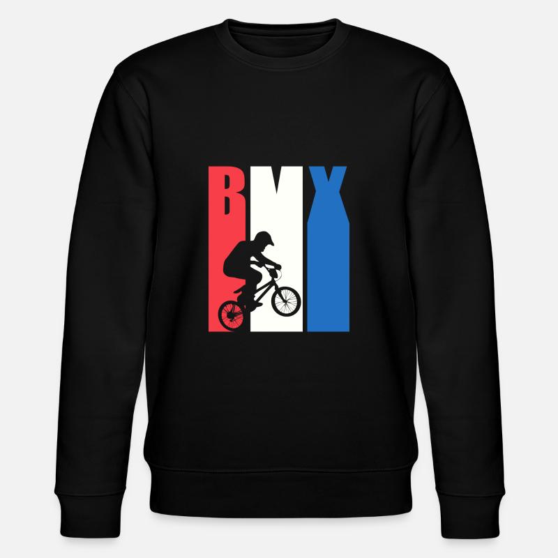 Design rétro cool BMX - Sweat bio CHANGER Stanley/Stella Unisexe - noir