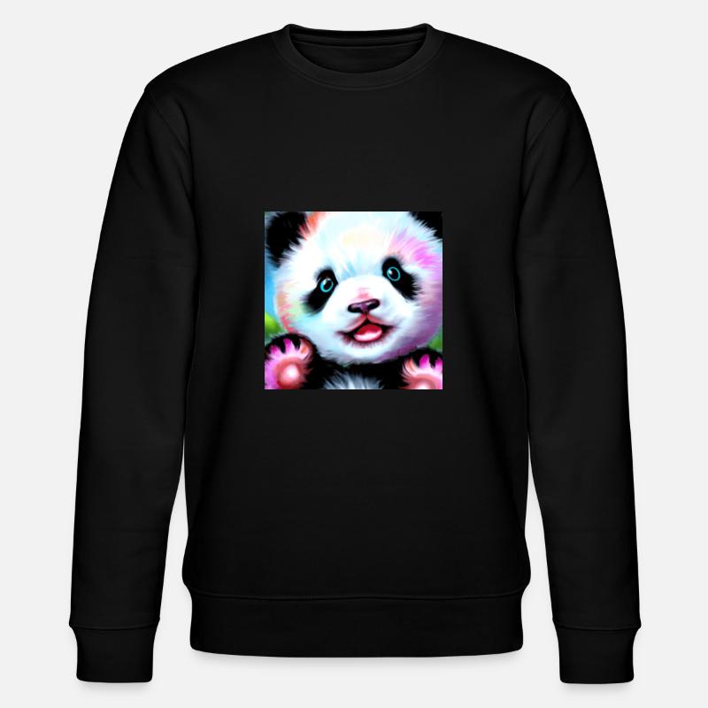 Panda - Stanley/Stella Unisex Bio-Sweatshirt CHANGER  - Schwarz