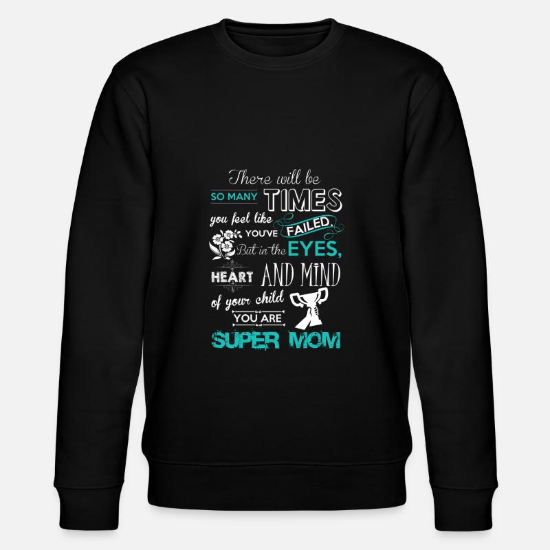 super mom - Stanley/Stella CHANGER Unisex Organic Sweatshirt - black