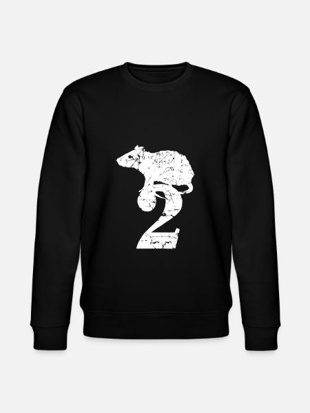 PUNKROCK rats nr. 2 - used look - Maus - Ratte - Stanley/Stella Unisex Bio-Sweatshirt CHANGER  - Schwarz