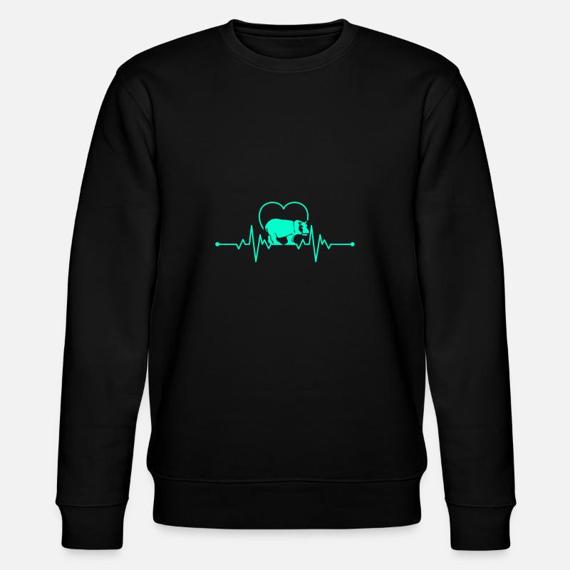 Nilpferd Hippo - Stanley/Stella Unisex Bio-Sweatshirt CHANGER - Schwarz