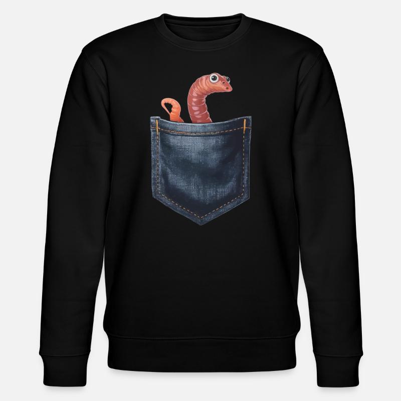 Wurm - Stanley/Stella Unisex Bio-Sweatshirt CHANGER  - Schwarz