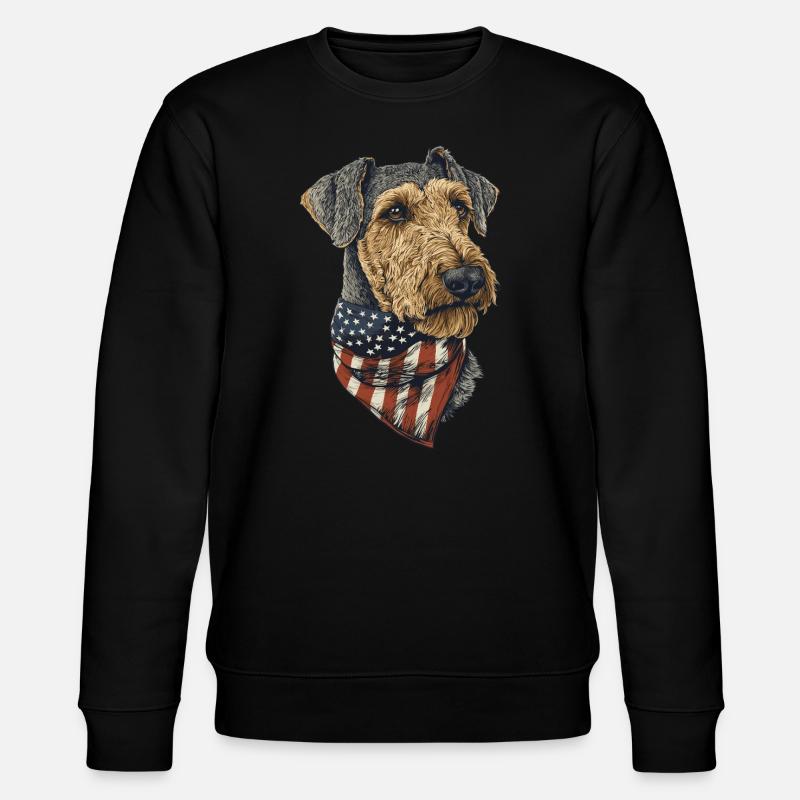 Airedale Terrier - Stanley/Stella Unisex Bio-Sweatshirt CHANGER  - Schwarz