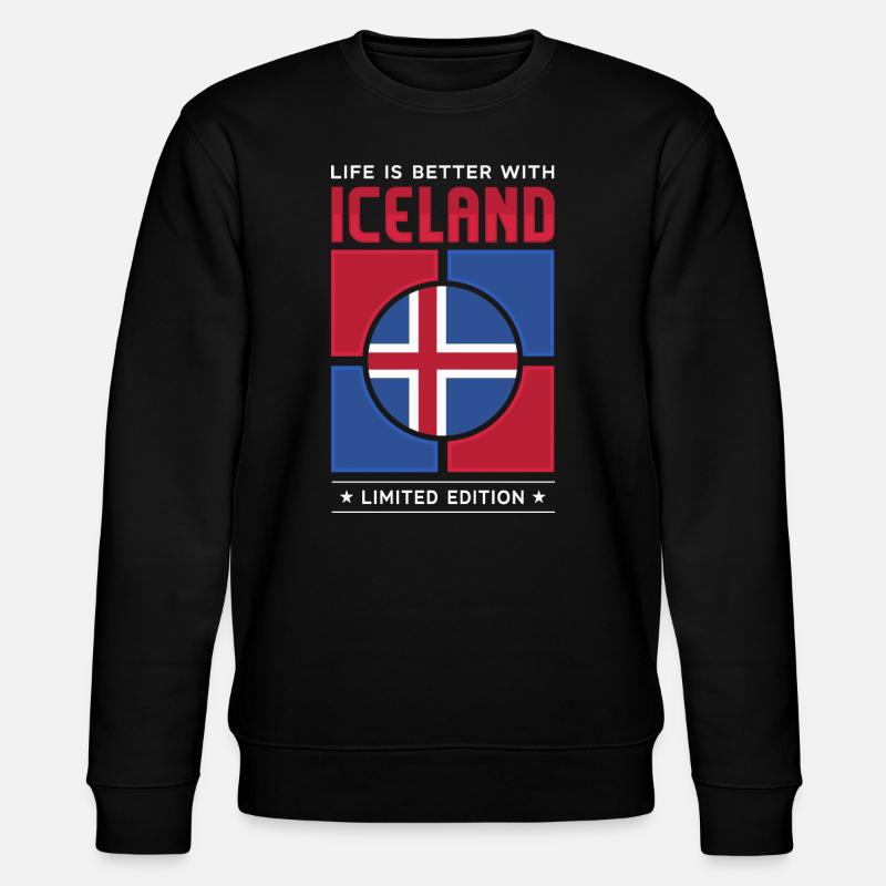 Island - Stanley/Stella Unisex Bio-Sweatshirt CHANGER  - Schwarz
