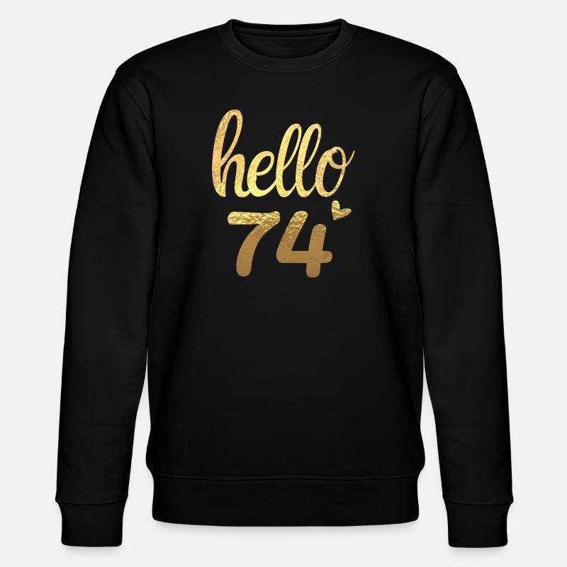Hello 74 doré - Sweat bio CHANGER Stanley/Stella Unisexe - noir