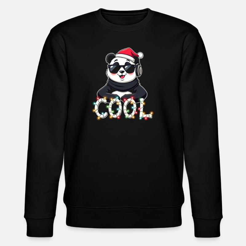 Noël panda cool - Sweat bio CHANGER Stanley/Stella Unisexe - noir