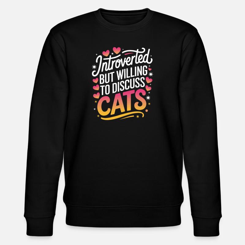Introvert, antisocial, introvert - Stanley/Stella CHANGER Unisex Organic Sweatshirt - black