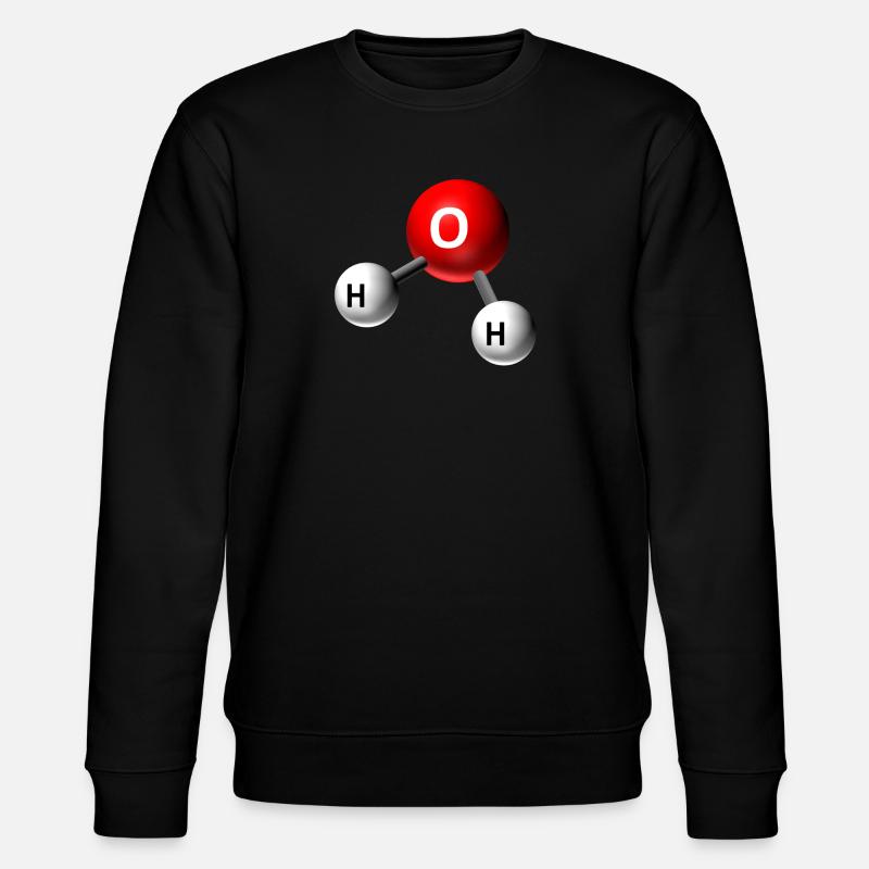 Water Molecule Graphic - Stanley/Stella CHANGER Unisex Organic Sweatshirt - black