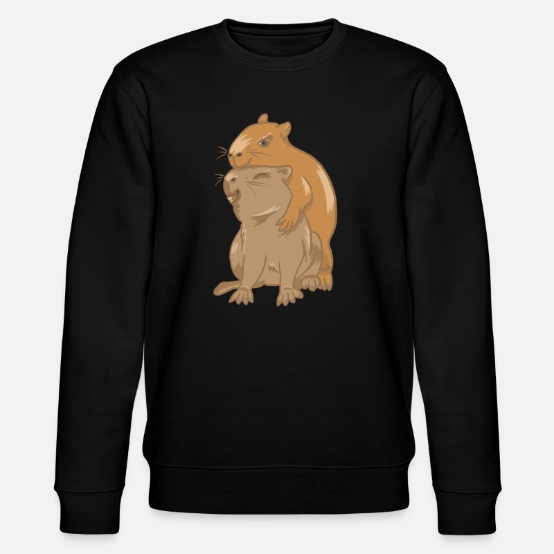 Câlin de bébés capybara - Sweat bio CHANGER Stanley/Stella Unisexe - noir