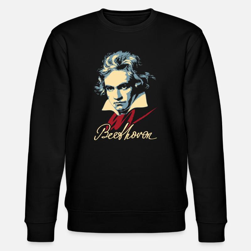 Beethoven (dunkel) - Stanley/Stella Unisex Bio-Sweatshirt CHANGER  - Schwarz