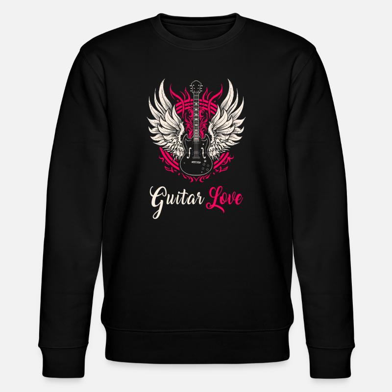Gitarren Liebe - Stanley/Stella Unisex Bio-Sweatshirt CHANGER  - Schwarz