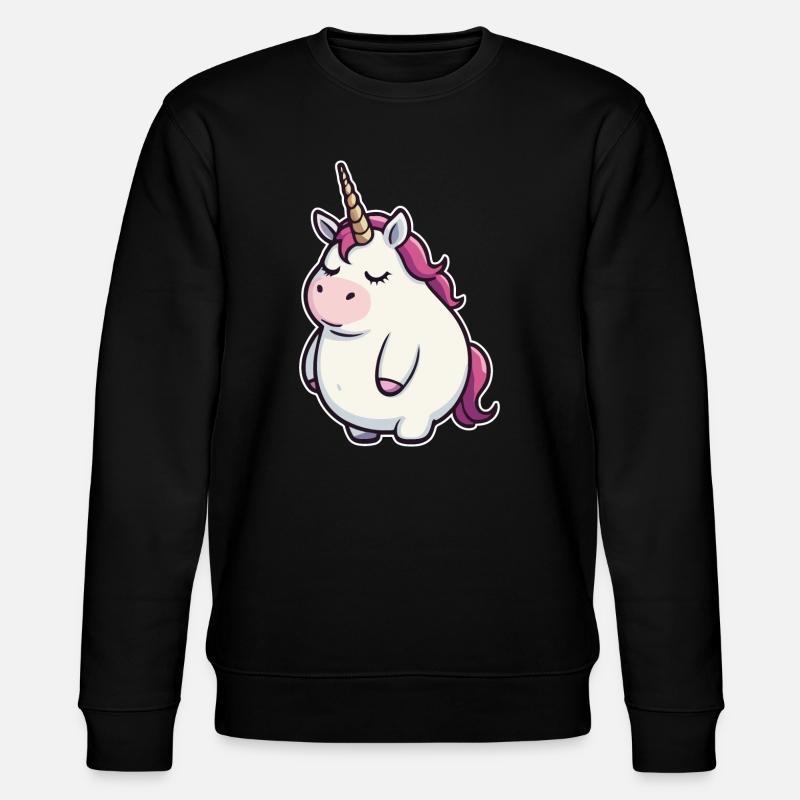 Witziges Einhorn - Stanley/Stella Unisex Bio-Sweatshirt CHANGER  - Schwarz