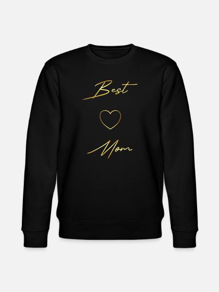 Best Mom gold Design - Stanley/Stella CHANGER Unisex Organic Sweatshirt - black