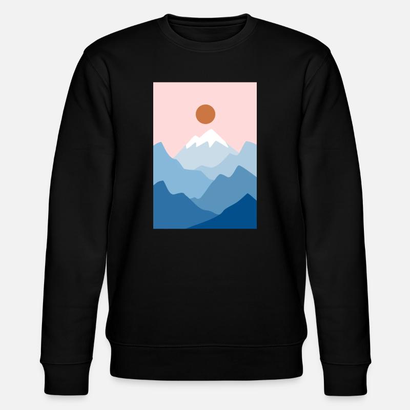 Berglandschaft 2 - Stanley/Stella Unisex Bio-Sweatshirt CHANGER  - Schwarz