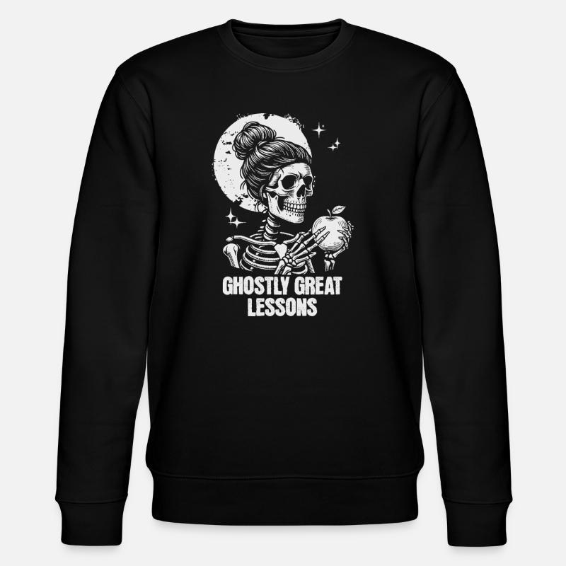Funny Teacher Skeleton Halloween Classroom - Stanley/Stella Unisex Bio-Sweatshirt CHANGER  - Schwarz