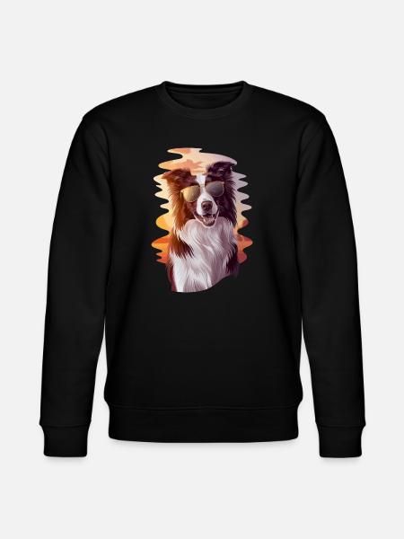 Cool Border Collie Before Sunset With - Stanley/Stella CHANGER Unisex Organic Sweatshirt - black