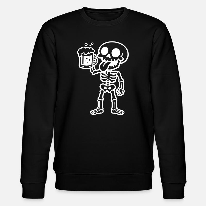Skelett Bier Lustig - Stanley/Stella Unisex Bio-Sweatshirt CHANGER - Schwarz