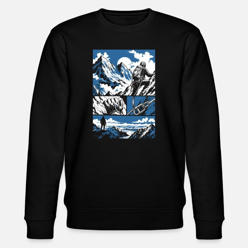 Climb Mountain Adventure - Stanley/Stella Unisex Bio-Sweatshirt CHANGER  - Schwarz