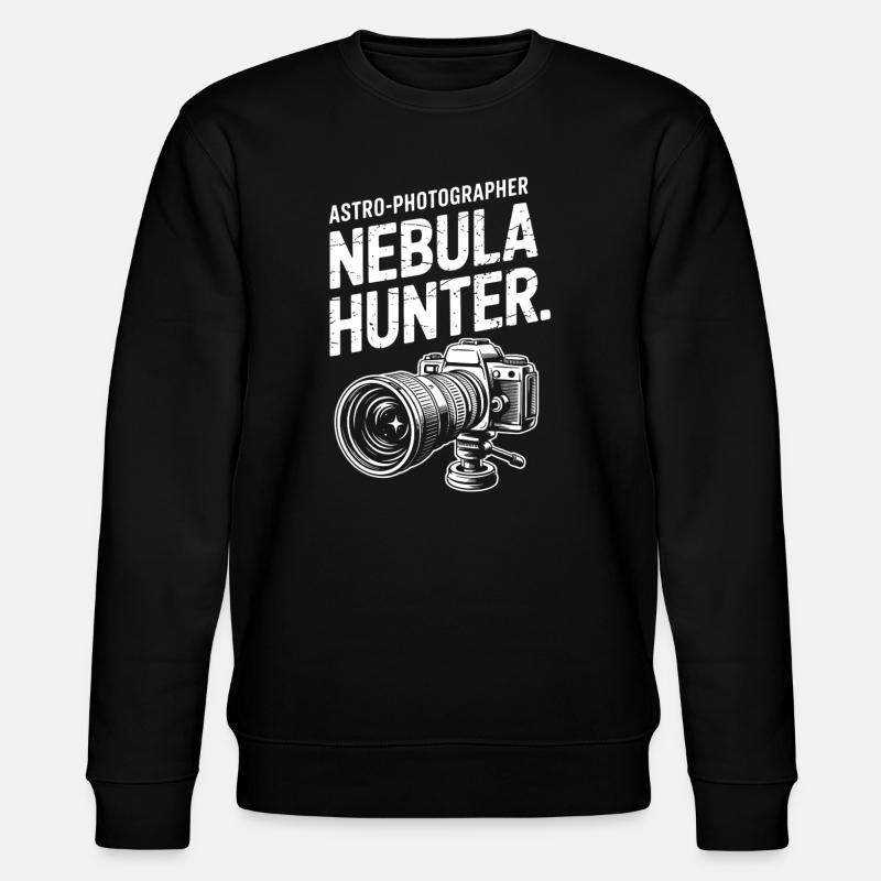 Nebula Hunter Astro Photographer Tee - Stanley/Stella CHANGER Unisex Organic Sweatshirt - black