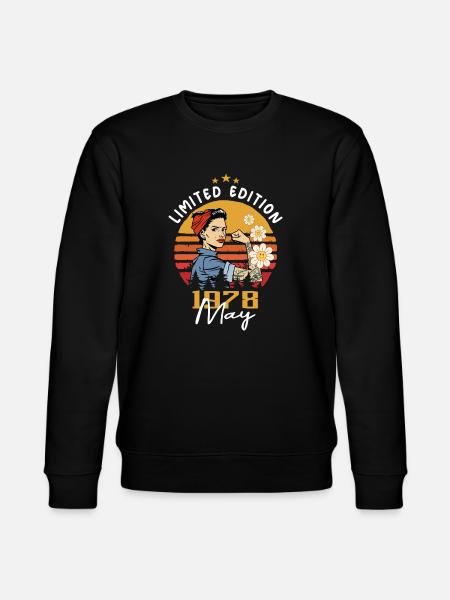 Legendarisk siden maj 1978 - maj 1978 Fødselsdag 1978 - Stanley/Stella økologisk unisex-sweatshirt CHANGER  - sort