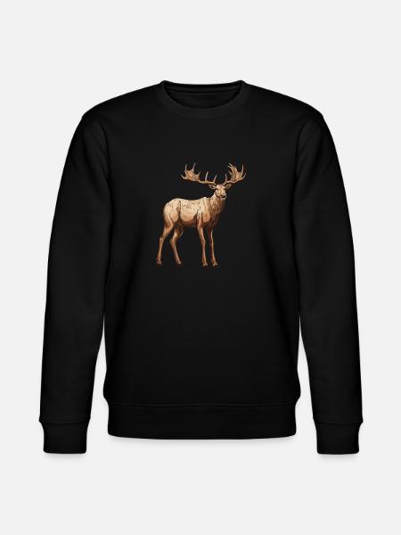 Moose Animal - Stanley/Stella CHANGER Unisex Organic Sweatshirt - black