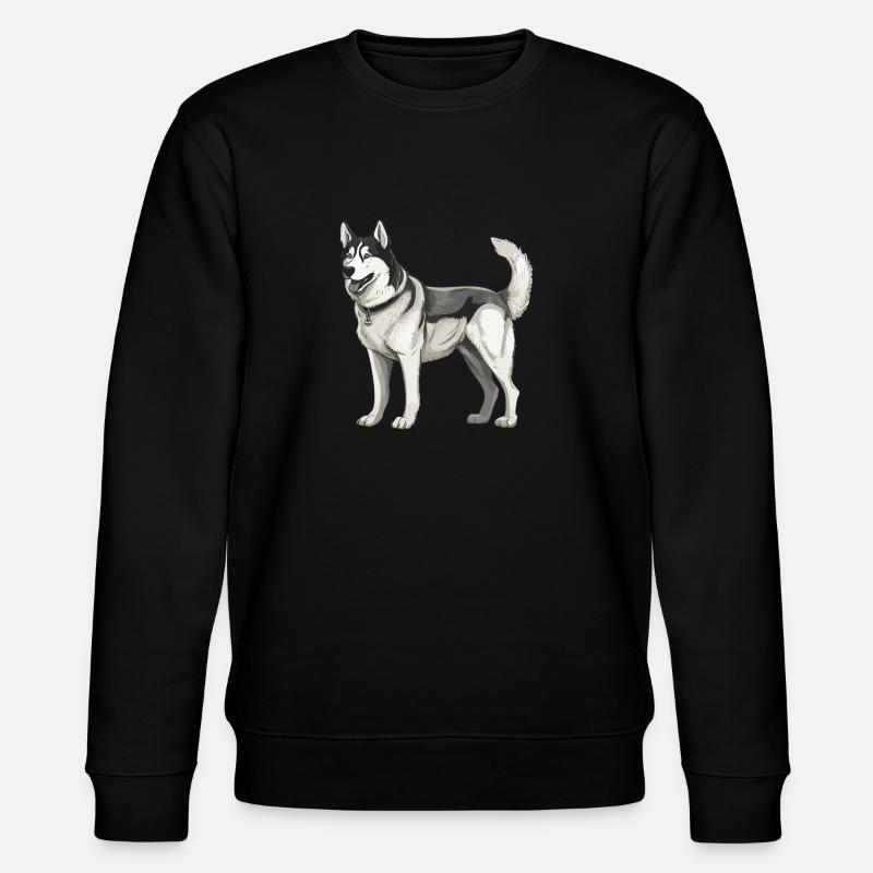 Husky Hund - Stanley/Stella Unisex Bio-Sweatshirt CHANGER  - Schwarz