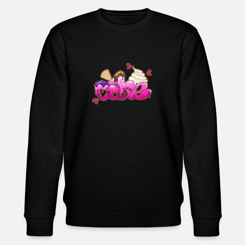 Cake Graffiti Schriftzug - Stanley/Stella Unisex Bio-Sweatshirt CHANGER  - Schwarz