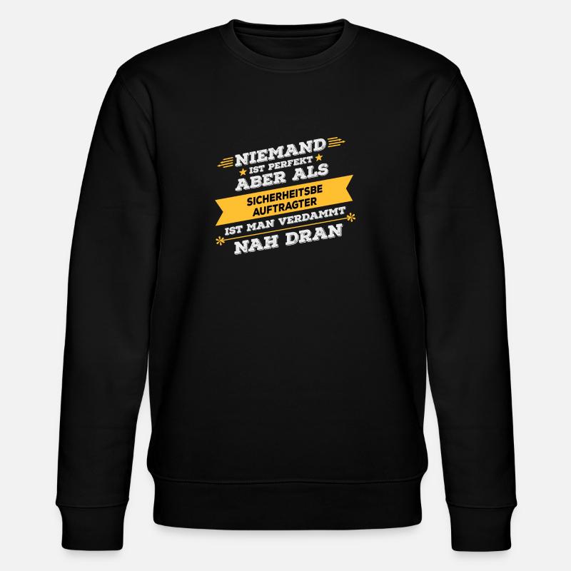 Sicherheitsbeauftragter Beruf Geschenk - Stanley/Stella Unisex Bio-Sweatshirt CHANGER  - Schwarz