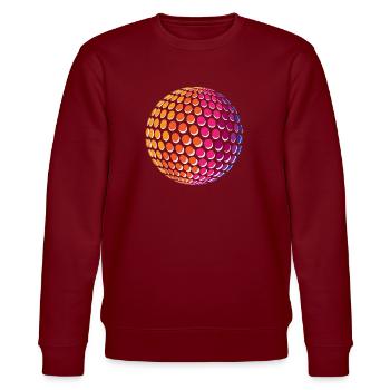 Dotted Rainbow Sphere - Stanley/Stella Unisex Bio-Sweatshirt CHANGER  - Burgunderrot - Vorne - Nik (191cm) & Marisol (170cm)