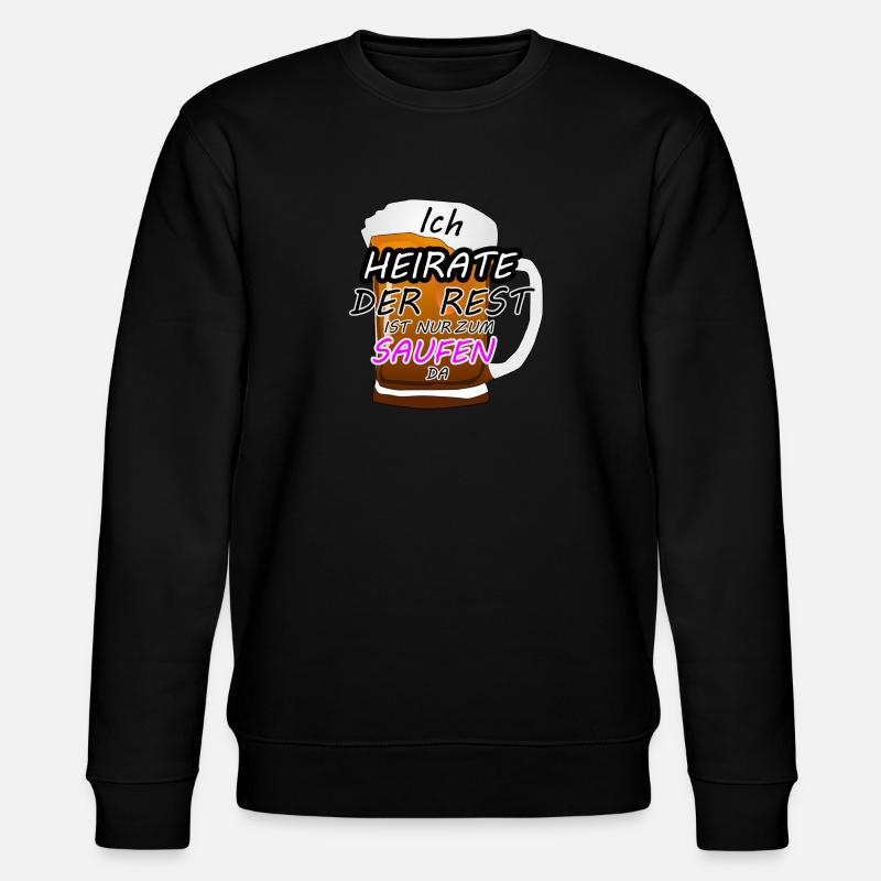Junggesellenabschied - Stanley/Stella Unisex Bio-Sweatshirt CHANGER  - Schwarz