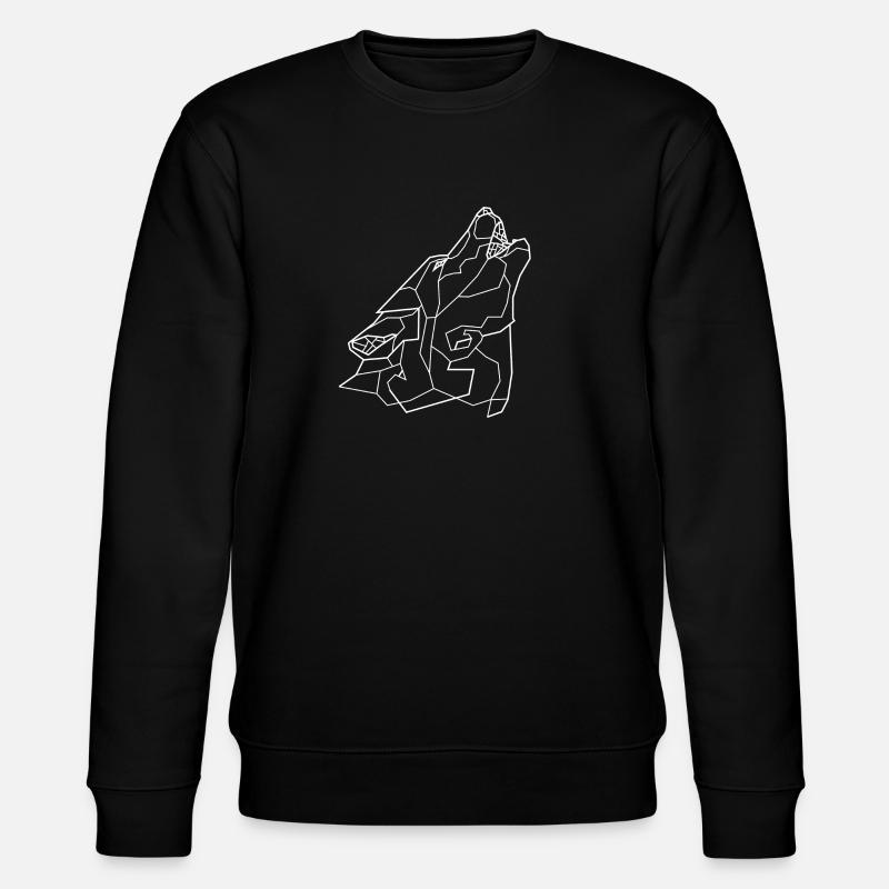 Howling Wolf - Blanc - Sweat bio CHANGER Stanley/Stella Unisexe - noir