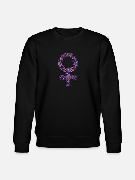 Kvinne symbol gaveide kvinne tegn - Stanley/Stella CHANGER økologisk unisex-sweatshirt - svart