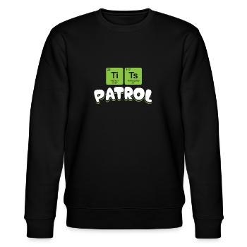 TiTs Patrol - Schwarz- Geschenk - Stanley/Stella Unisex Bio-Sweatshirt CHANGER  - Schwarz - Vorne - Nik (191cm) & Marisol (170cm)