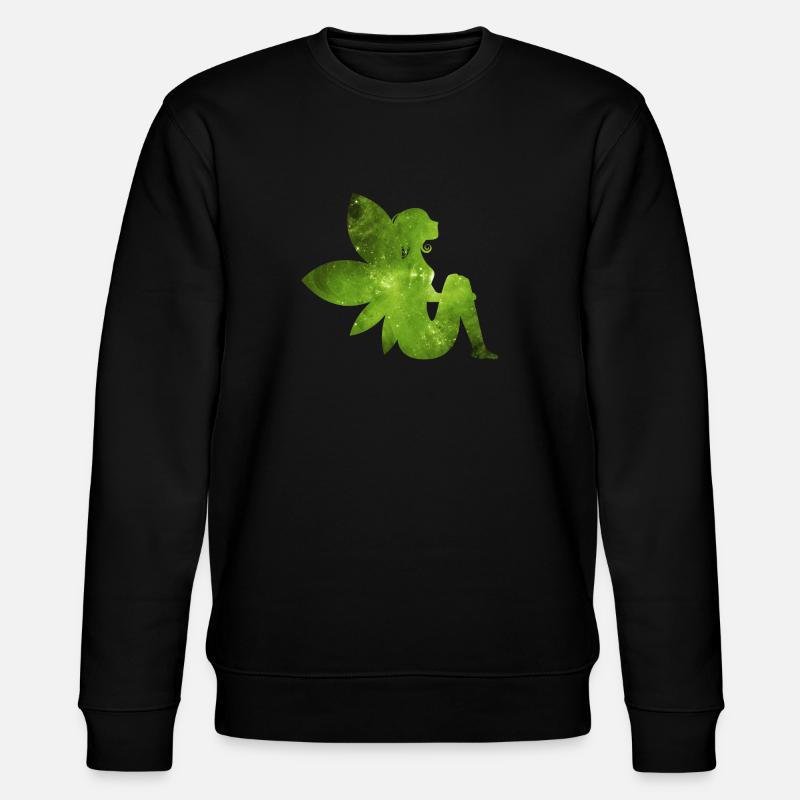 Grüne Fee Geschenk Idee Elfe - Stanley/Stella Unisex Bio-Sweatshirt CHANGER - Schwarz