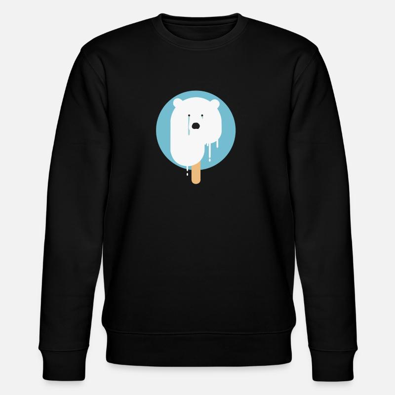 Earth day Eisbär - Stanley/Stella Unisex Bio-Sweatshirt CHANGER  - Schwarz