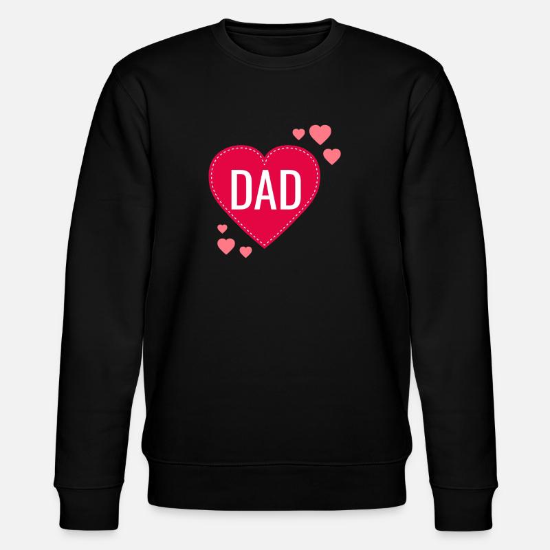 LOVE DAD - Stanley/Stella Unisex Bio-Sweatshirt CHANGER  - Schwarz