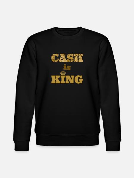 cash is king - Stanley/Stella CHANGER Unisex Organic Sweatshirt - black