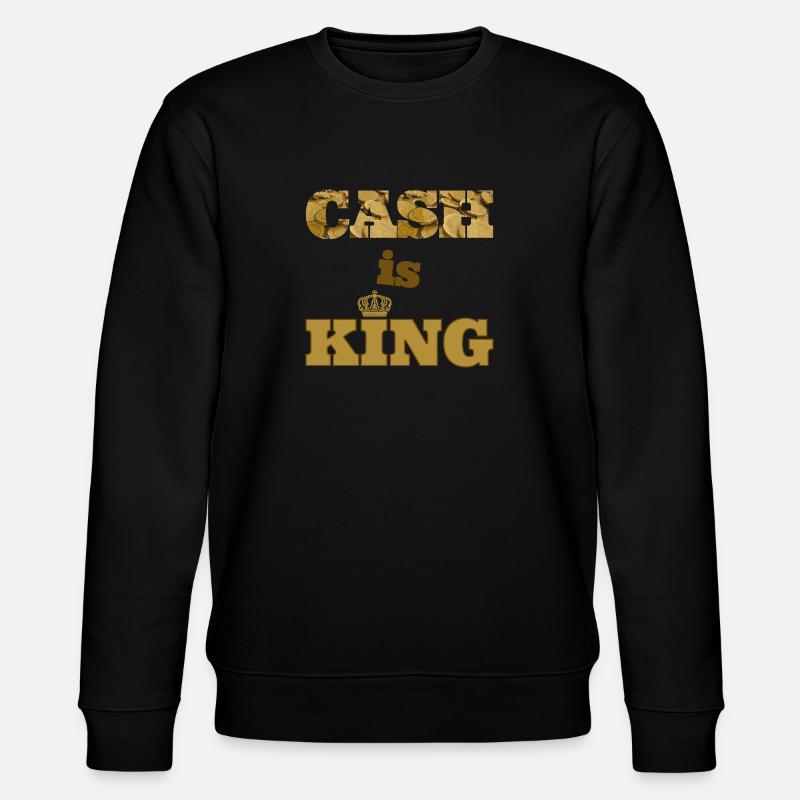 cash is king - Stanley/Stella Unisex Bio-Sweatshirt CHANGER  - Schwarz
