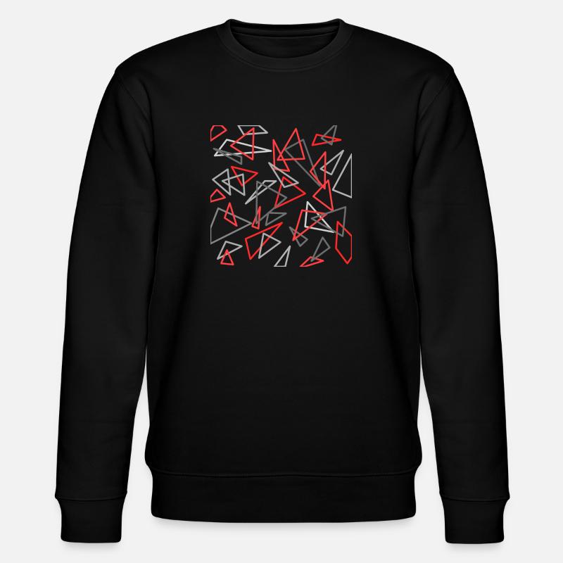 Triangle design rouge / gris - Sweat bio CHANGER Stanley/Stella Unisexe - noir