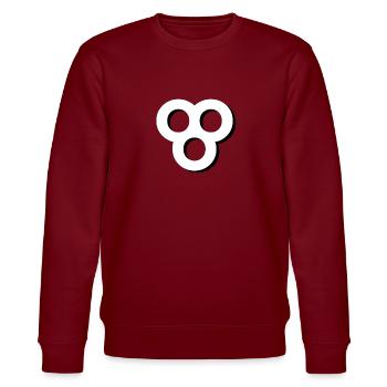 networkstate ꕢ - Stanley/Stella Unisex Bio-Sweatshirt CHANGER  - Burgunderrot - Vorne - Nik (191cm) & Marisol (170cm)