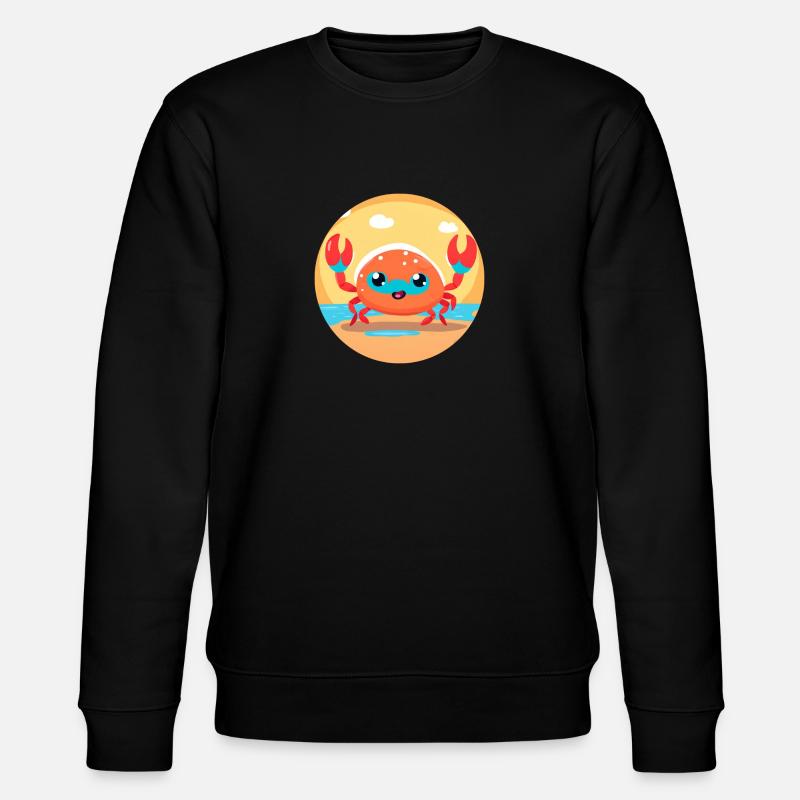 Beach Crab Fun - Stanley/Stella CHANGER Unisex Organic Sweatshirt - black