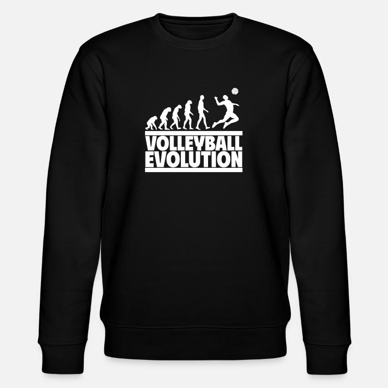Volleyball Evolution: Die Reise zum Volleyballer - Stanley/Stella Unisex Bio-Sweatshirt CHANGER  - Schwarz