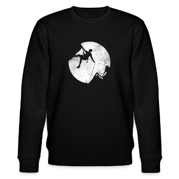 Geschenk Kletterer Boulderer klettern bouldern - Stanley/Stella Unisex Bio-Sweatshirt CHANGER  - Schwarz - Vorne - Nik (191cm) & Marisol (170cm)