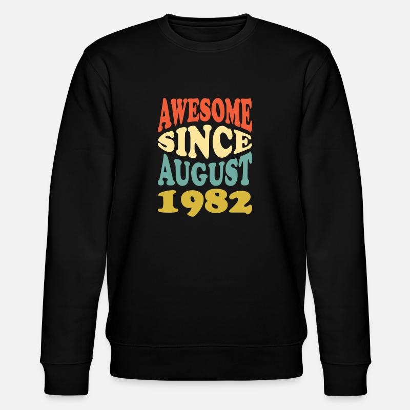 Großartig Seit August 1982 - Stanley/Stella Unisex Bio-Sweatshirt CHANGER - Schwarz